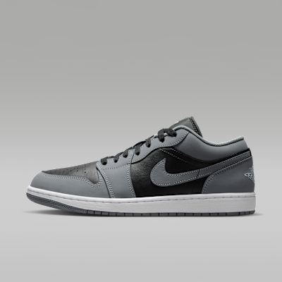 Nike Air Jordan 1 Low ブラック/グレー Air Jordan 1 Low Men's Shoes. Nike RO